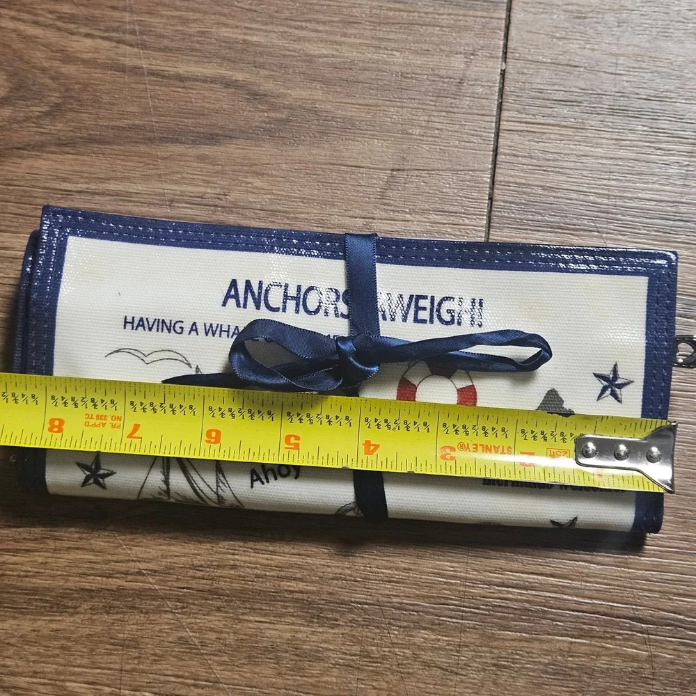 Brighton‎ Anchors Aweigh Nautical Mermaid Jewelry Roll Velvet Travel Organizer